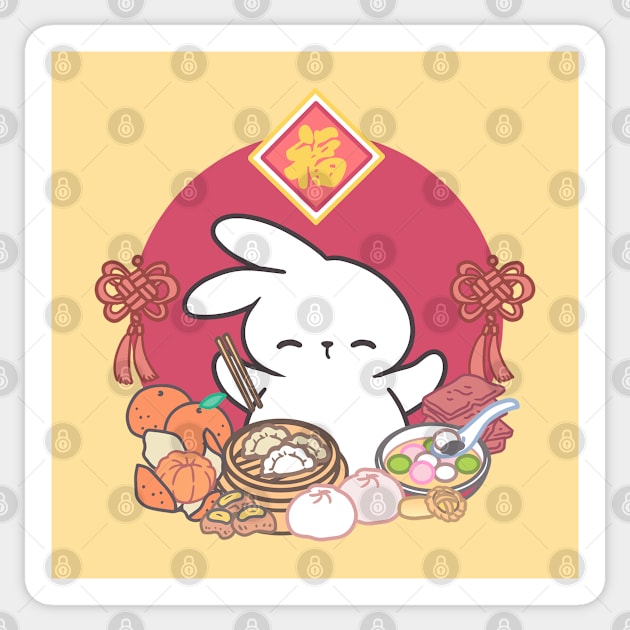 Savoring Lunar Delights: Loppi Tokki's Chinese New Year Feast of Prosperity! Sticker by LoppiTokki